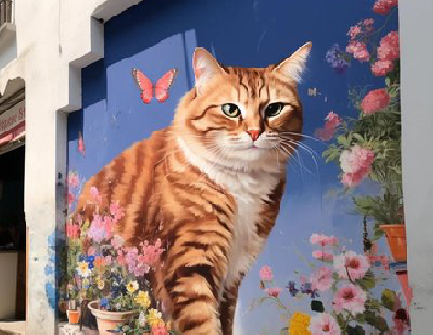 涟源自己绘制有个性的手绘墙