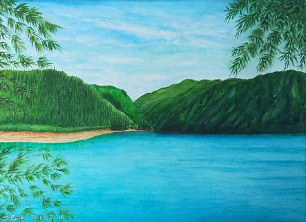 涟源在墙绘中，如何绘画绿水青山？