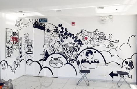 涟源手绘墙并非传统涂鸦。